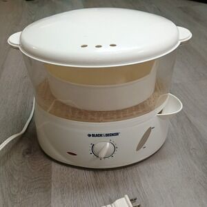 Black And Decker Steamer Rice Cooker HS1000 With 5 Cup Basket Tested And Works